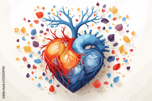 Valentines Day Heart symbol with vascular