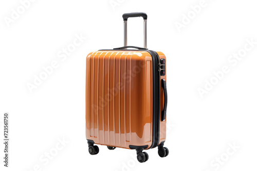 Wheeled Suitcase Isolated On Transparent Background