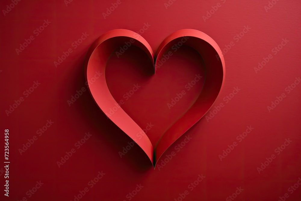 Red Heart on a Red Background