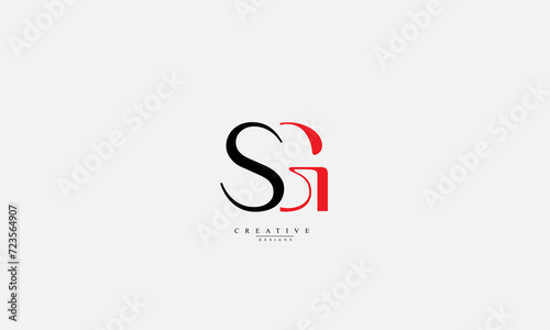 Alphabet letters Initials Monogram logo SG GS S G