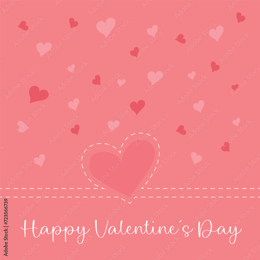 Happy valentines day social media post illustration