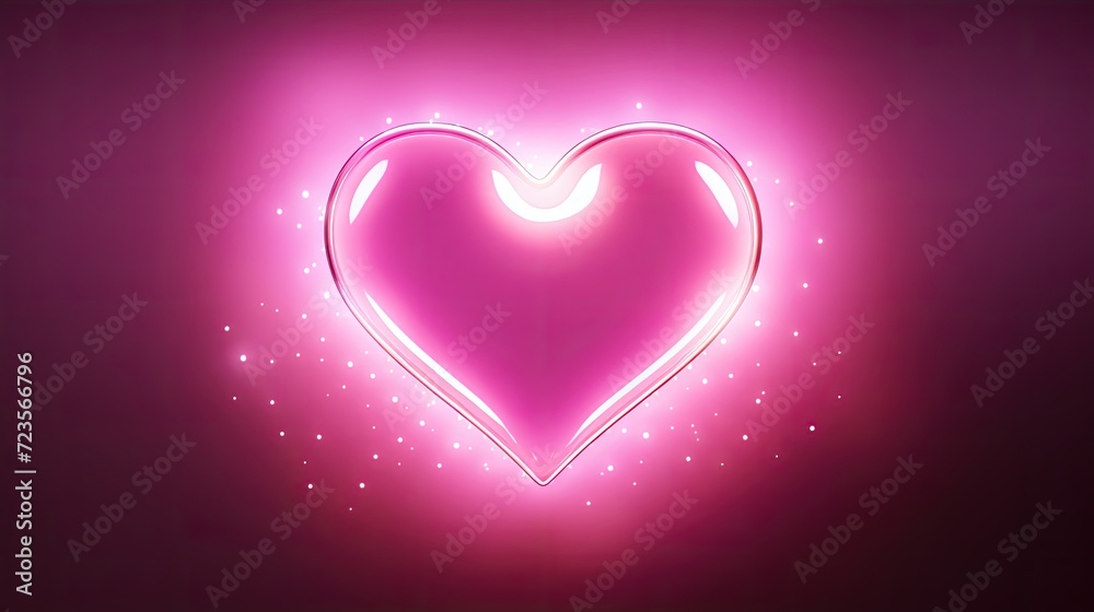 Pink Heart-shaped Light Effect