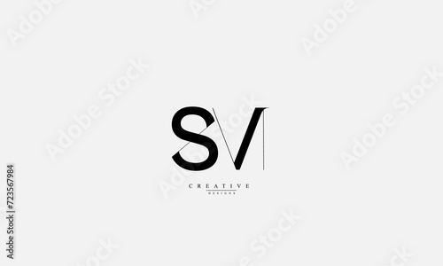 Alphabet letters Initials Monogram logo SM MS S M