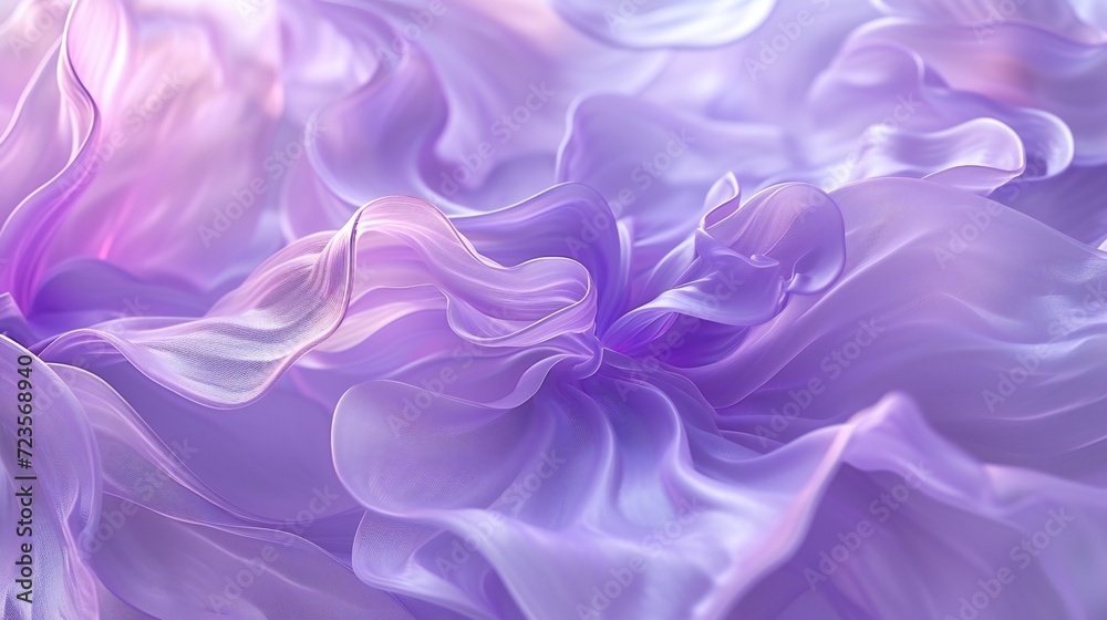 Extreme Macro Elegance: Wisteria Petals in 3D Fluid Motion.