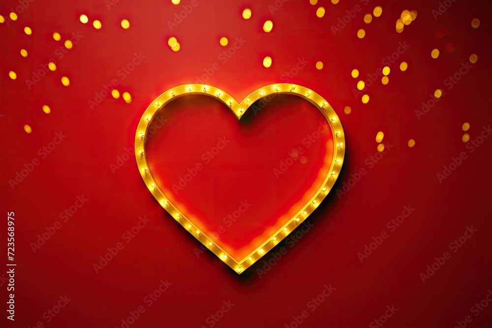 Illuminated Red Heart