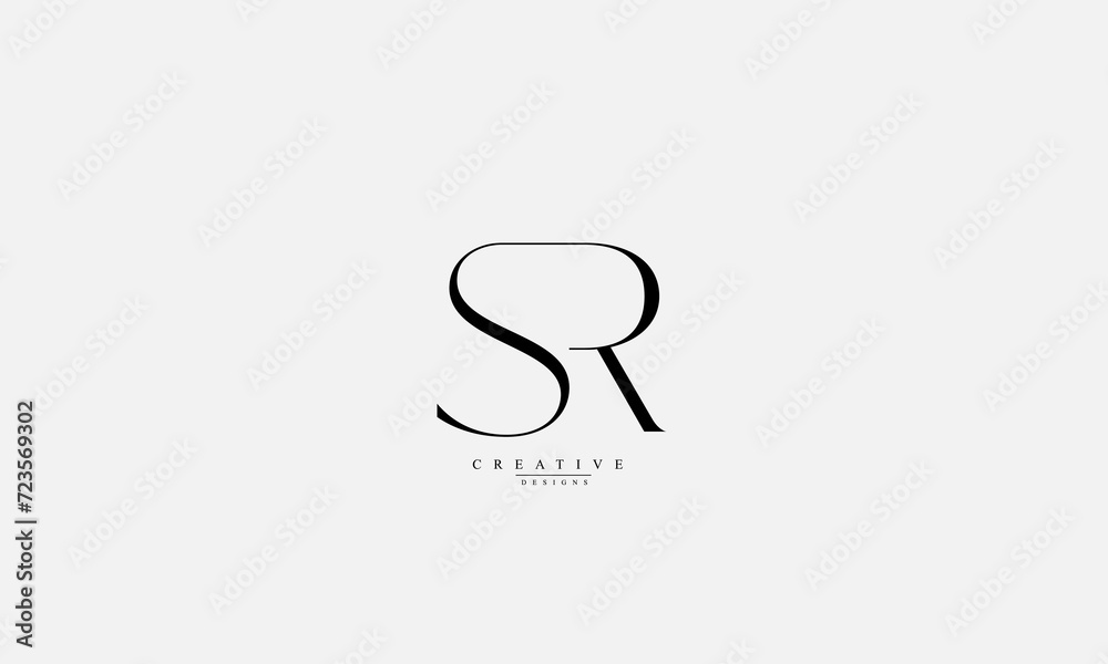 Alphabet letters Initials Monogram logo SR RS S R Alphabet letters Initials Monogram logo SR RS S R
