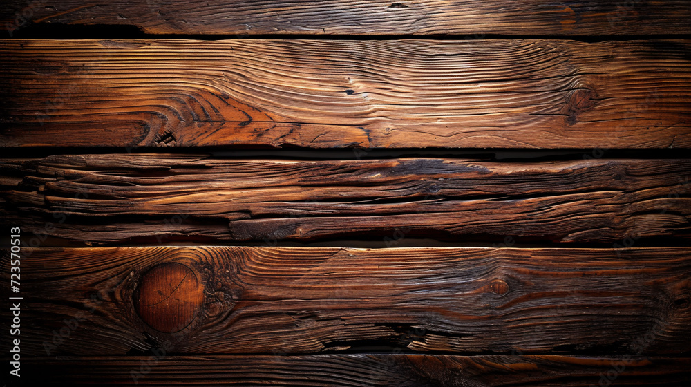 Naklejka premium 茶色の木目の背景