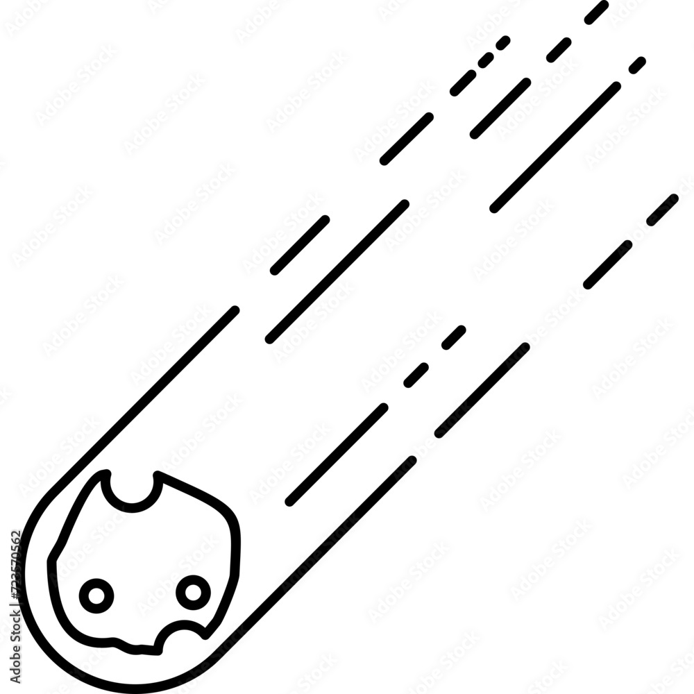 Asteroid Line Icon