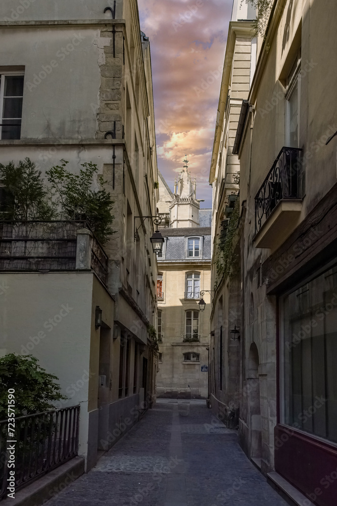 Paris, buildings in the Marais.