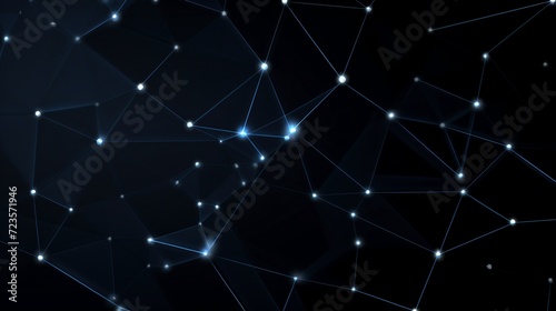 Black Tech Style Blue Grid Background