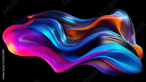 Black Abstract Flowing Dazzle Background