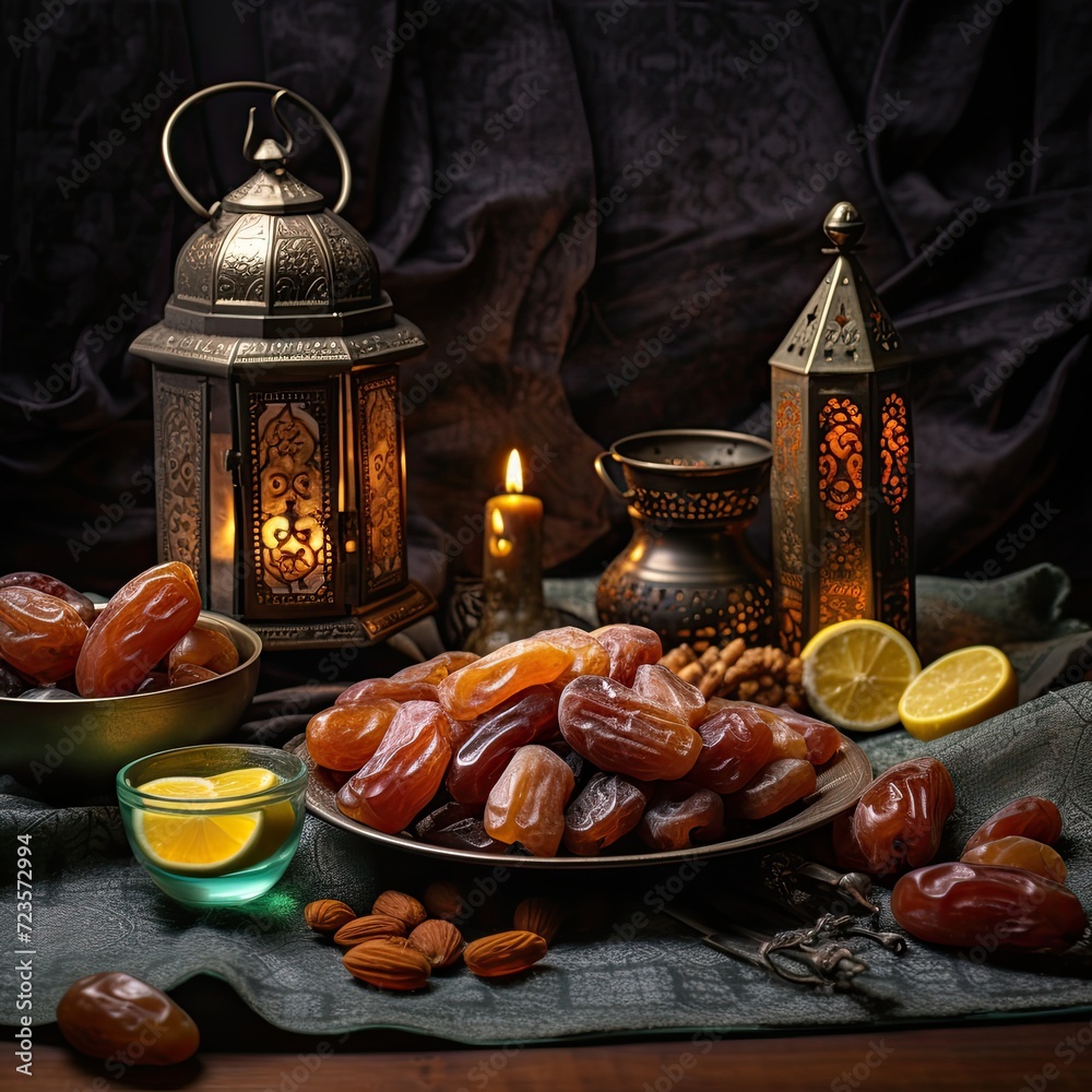 Ramadan Delicacies - A selection of dates and other treats