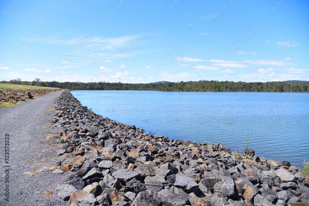 Crusoe Reservoir in Bendigo, Victoria, Australia is a popular destination for cycling, swimming, walking, jogging and fishing.