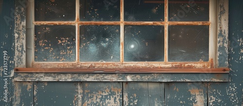 A mark on a deserted house s window