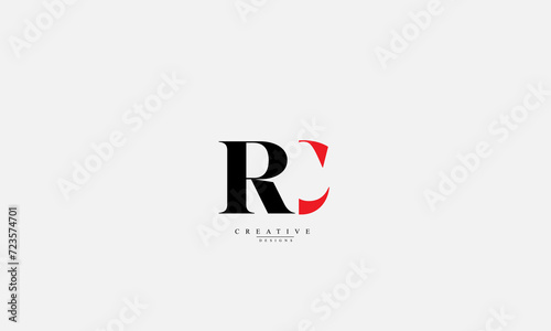Alphabet letters Initials Monogram logo RC CR R C