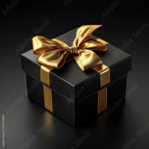 A Gift Box with a Gold Bow