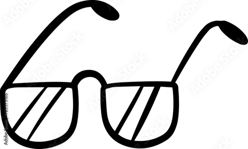 glasses back to school equipment outline doodle photo
