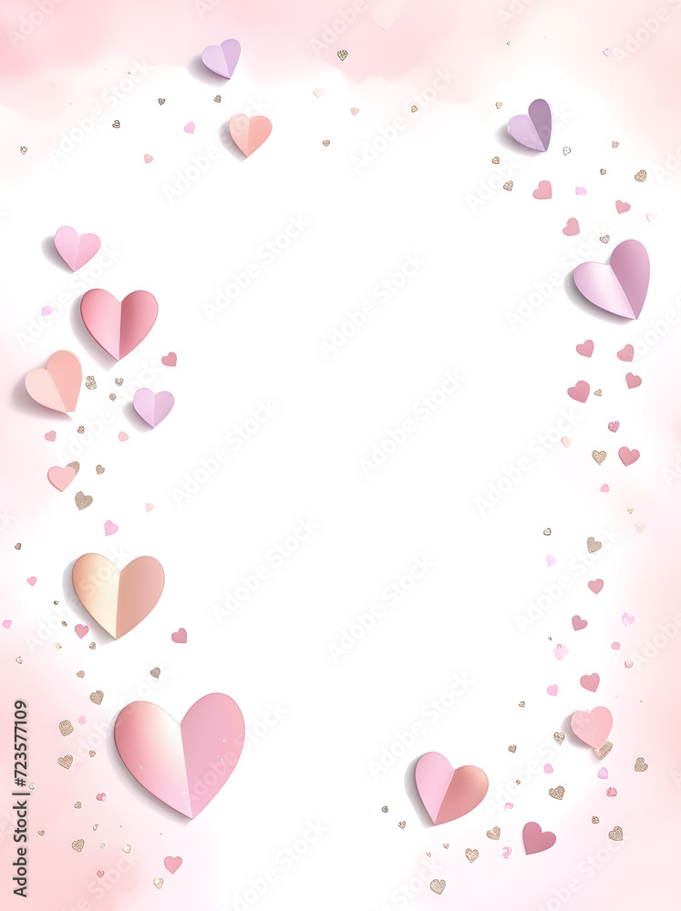 3d-hearts-adorning-a-pastel-gradient-backdrop-simplicity-embracing-a-minimalist-design-soft