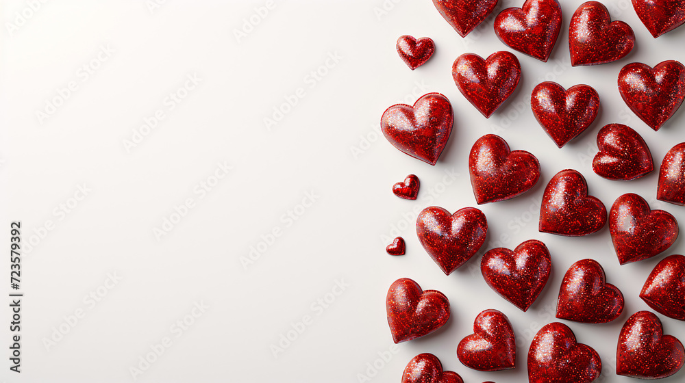 red hearts in a white background red hearts in a white background