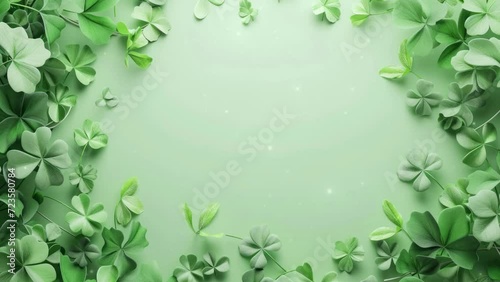 Wallpaper Mural Saint Patrick's Day celebration background animation. Video with copy space for text. Green background. Torontodigital.ca