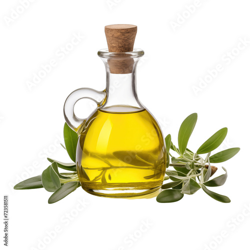 fresh raw organic pelipita oil in glass bowl png isolated on white background with clipping path. natural organic dripping serum herbal medicine rich of vitamins concept. selective focus photo