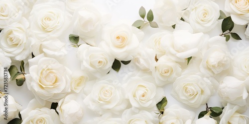 A beautiful assortment of white flowers arranged together as a bouquet.