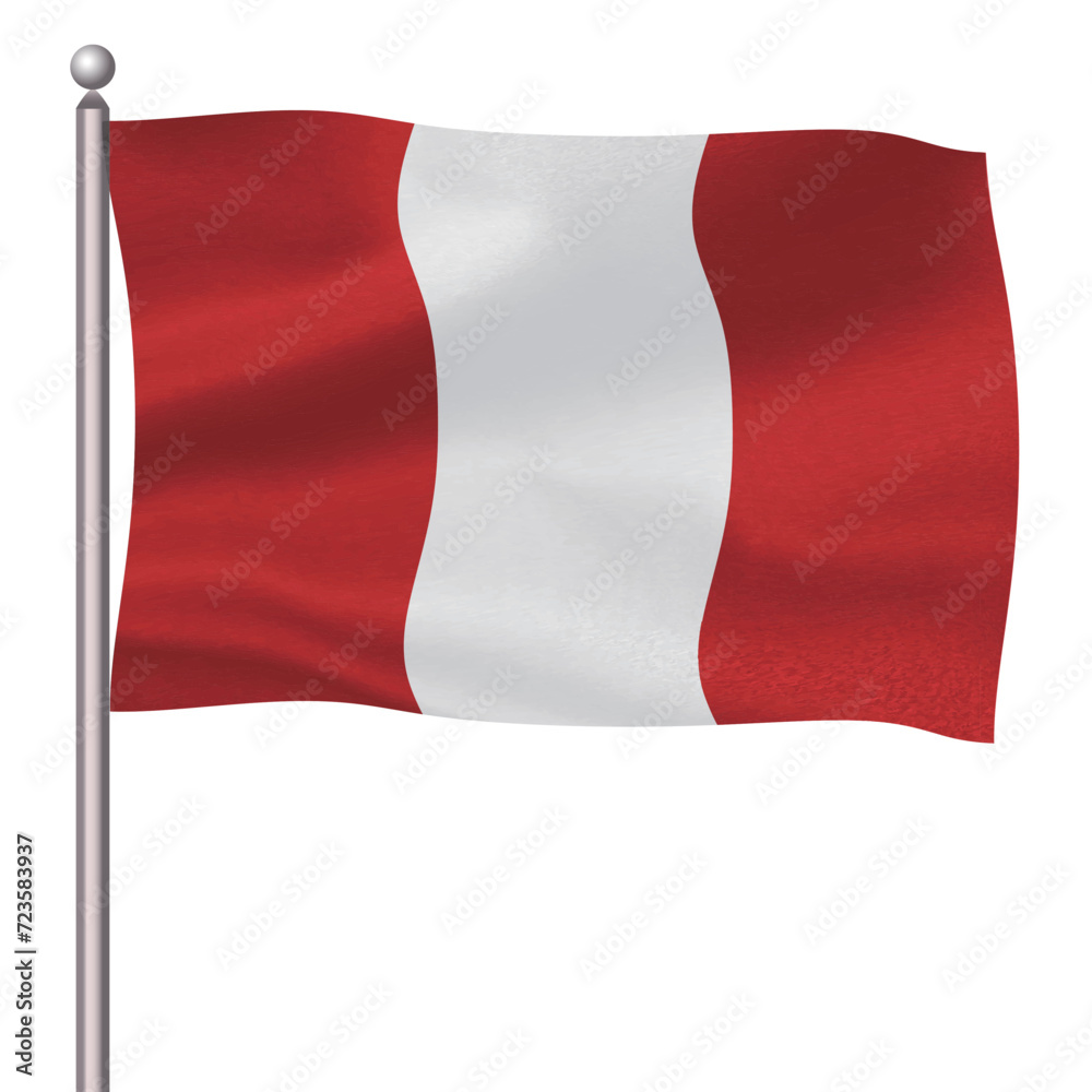 ペルー　国　旗　ポール　アイコン