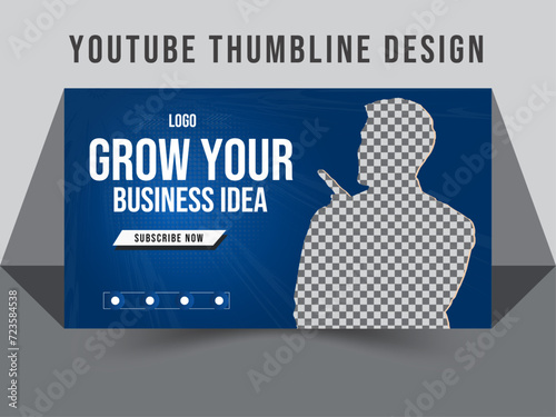 professional social media web banner and youtube thumbnail template, abstract vector design