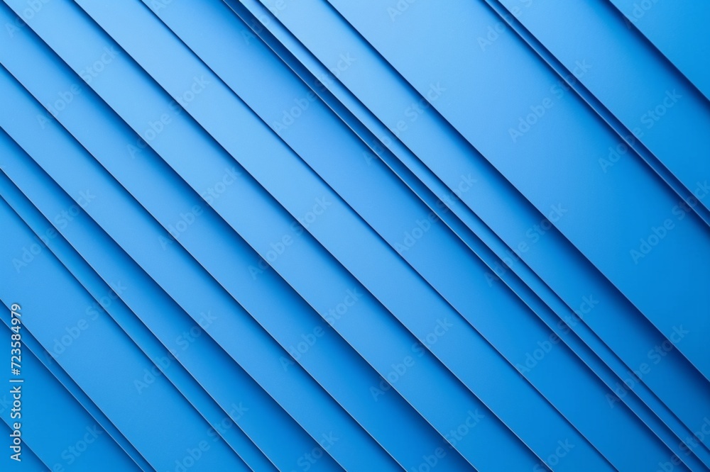 Obraz premium Matte azure background with a subtle gradient, interrupted by sharp, angular silver lines
