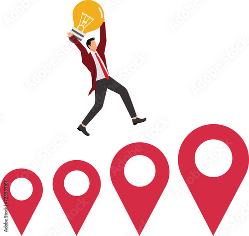 Reaching, Effort, On The Move, Business Strategy, Businessman,