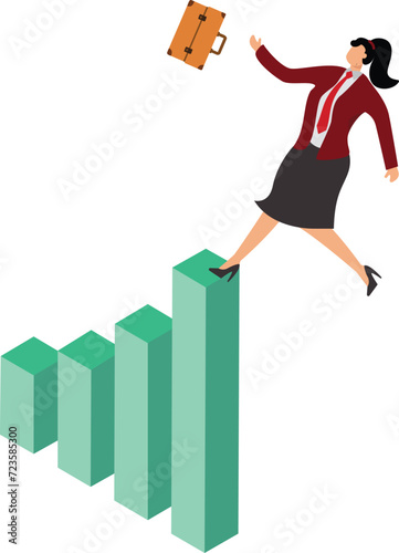 Falling, Risk, Domino, Abstract, Accidents and Disasters, Businesswoman