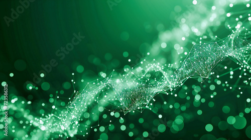 Abstract Design with Shiny Blue Bokeh, Glowing Energy, and Sparkling Particles