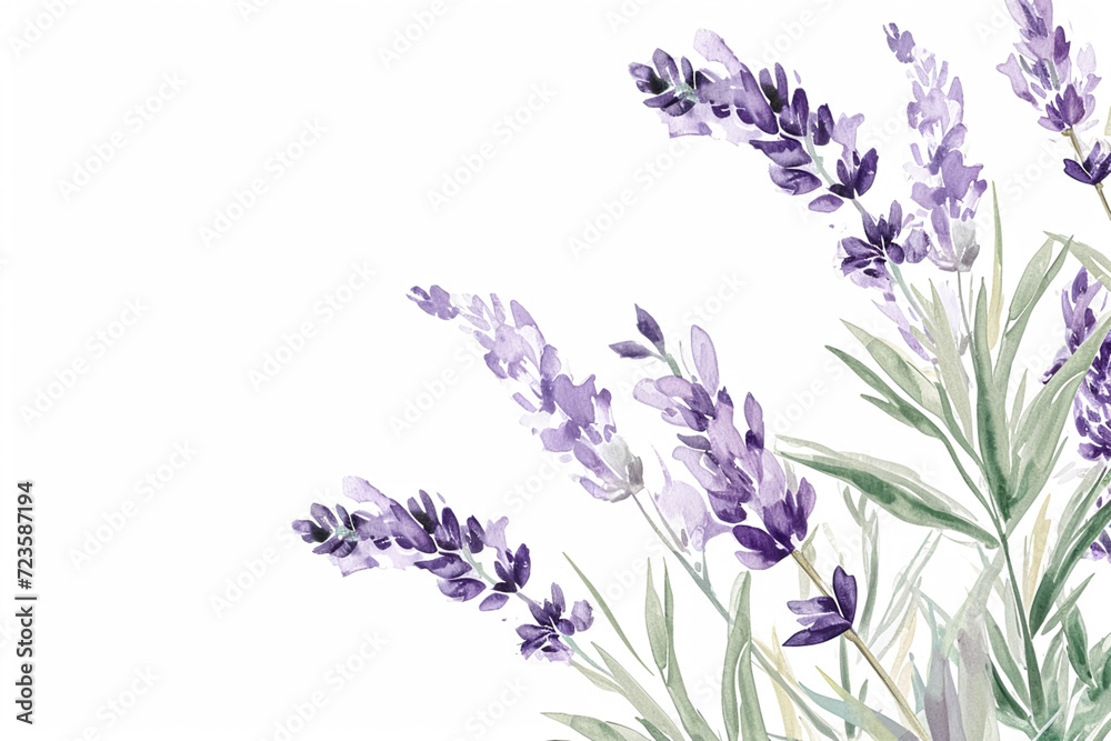 Obraz premium Elegant purple floral watercolour background