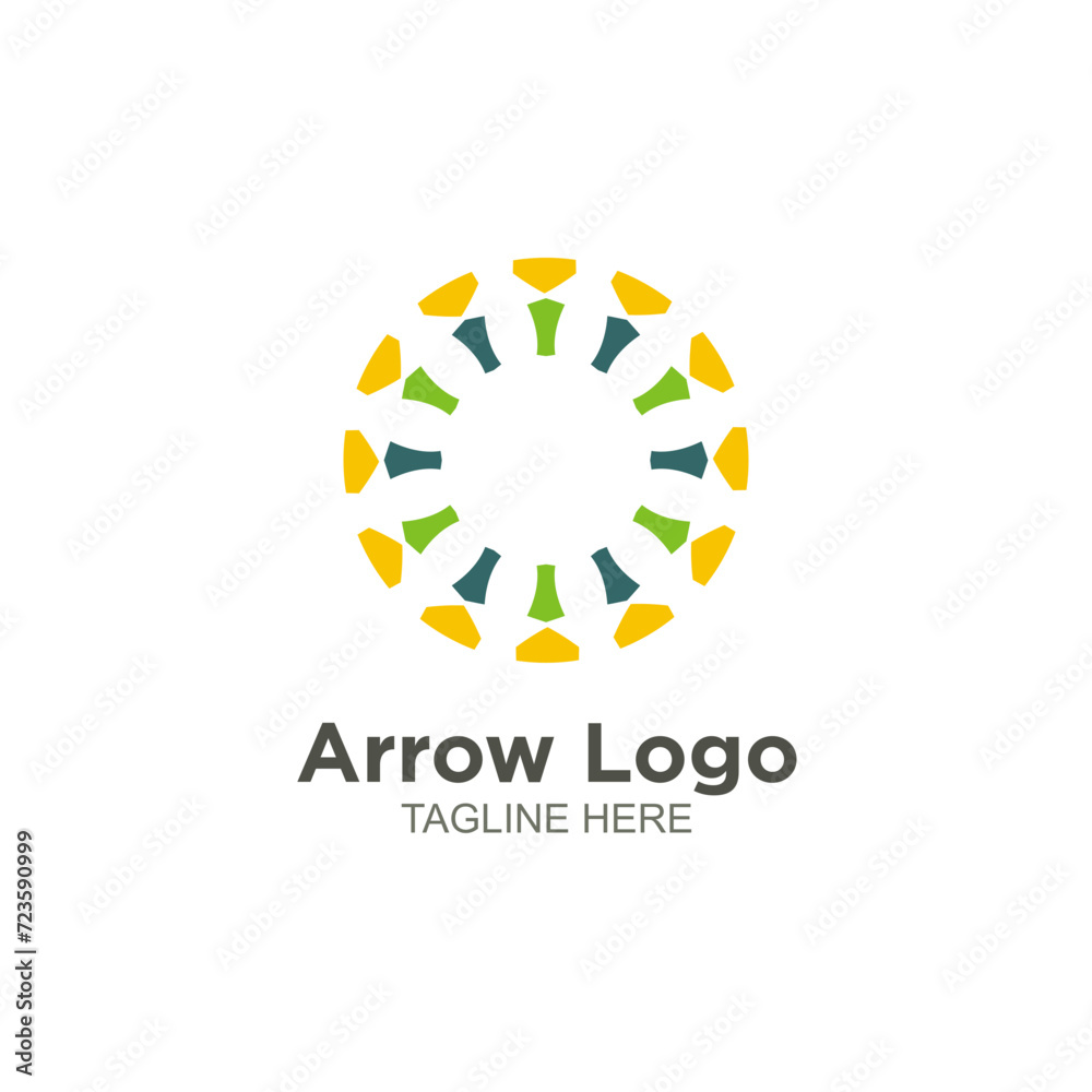 Fototapeta premium Modern arrow logo vector design