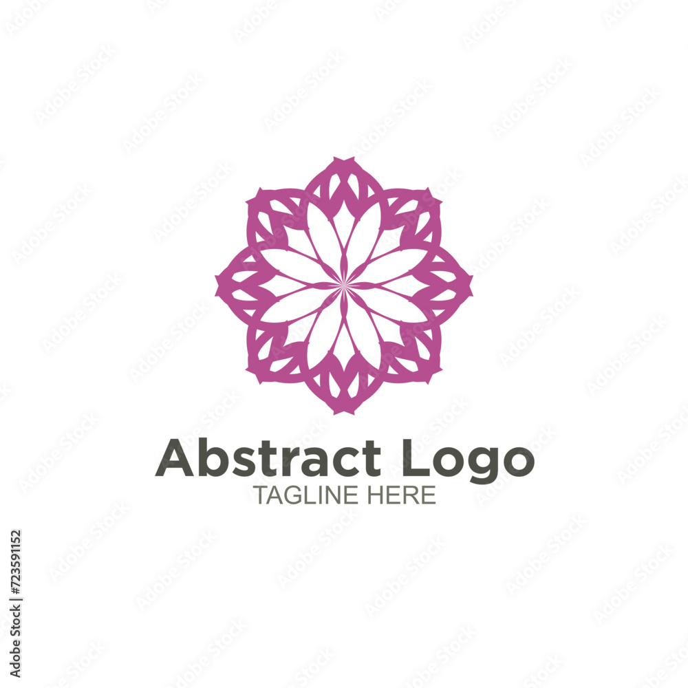 Abstract shape round logo design circle modern minimal style vector illustration Abstract shape round logo design circle modern minimal style vector illustration