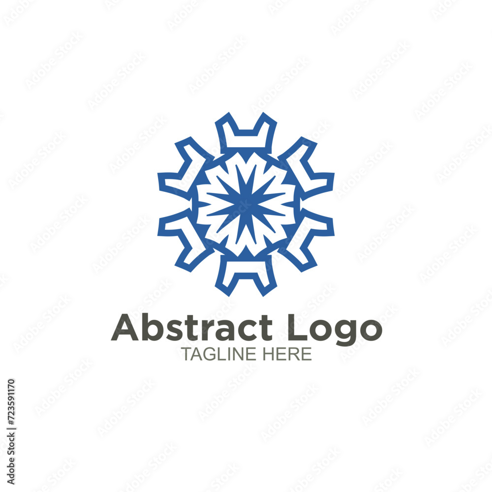 Abstract shape round logo design circle modern minimal style vector illustration Abstract shape round logo design circle modern minimal style vector illustration