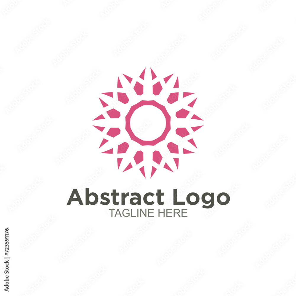 Abstract shape round logo design circle modern minimal style vector illustration Abstract shape round logo design circle modern minimal style vector illustration