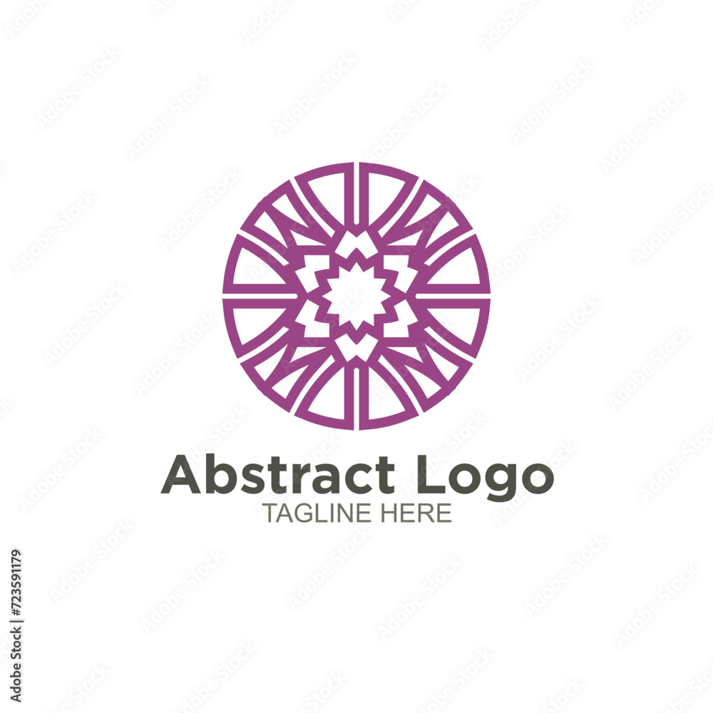 Abstract shape round logo design circle modern minimal style vector illustration Abstract shape round logo design circle modern minimal style vector illustration