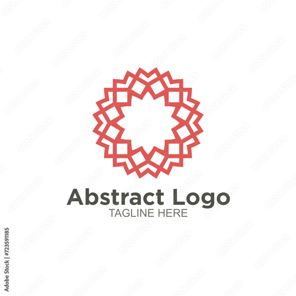 Abstract shape round logo design circle modern minimal style vector illustration Abstract shape round logo design circle modern minimal style vector illustration