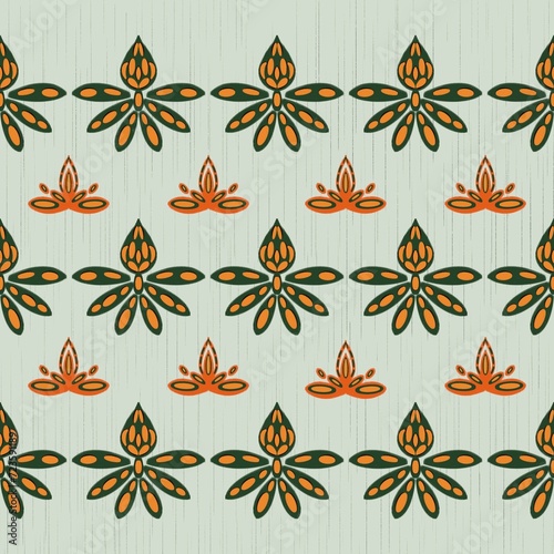 Ikat abstract ethnic embroidery pattern, traditional style culture pattern background design for textile, silk, scarfs, fabric, decorative  © Sunsunflower29