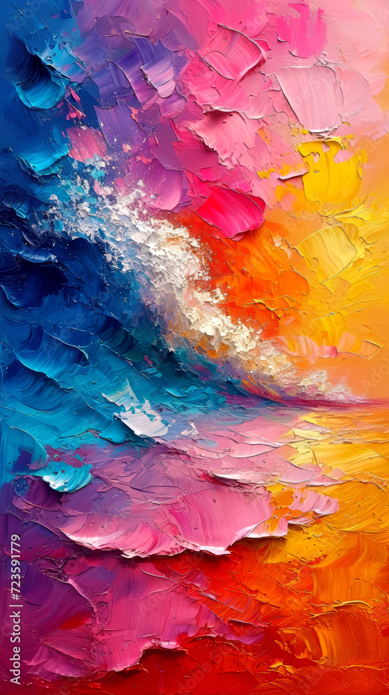 Abstract art background. Colorful painting oil color background.