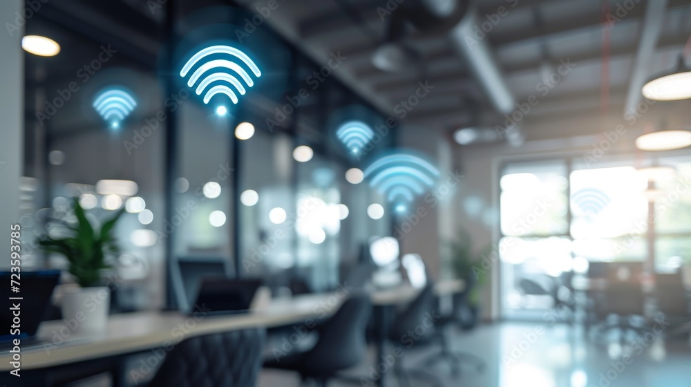 Fototapeta premium Digital Connectivity at the Workplace