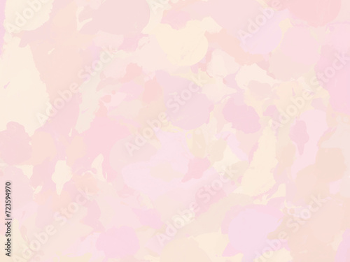 Vintage Floral Pattern with Green and Pink Accents on a Grunge Textured Background