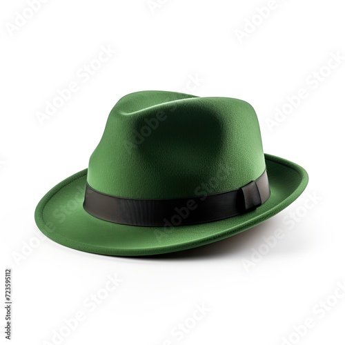 A close-up of a green hat