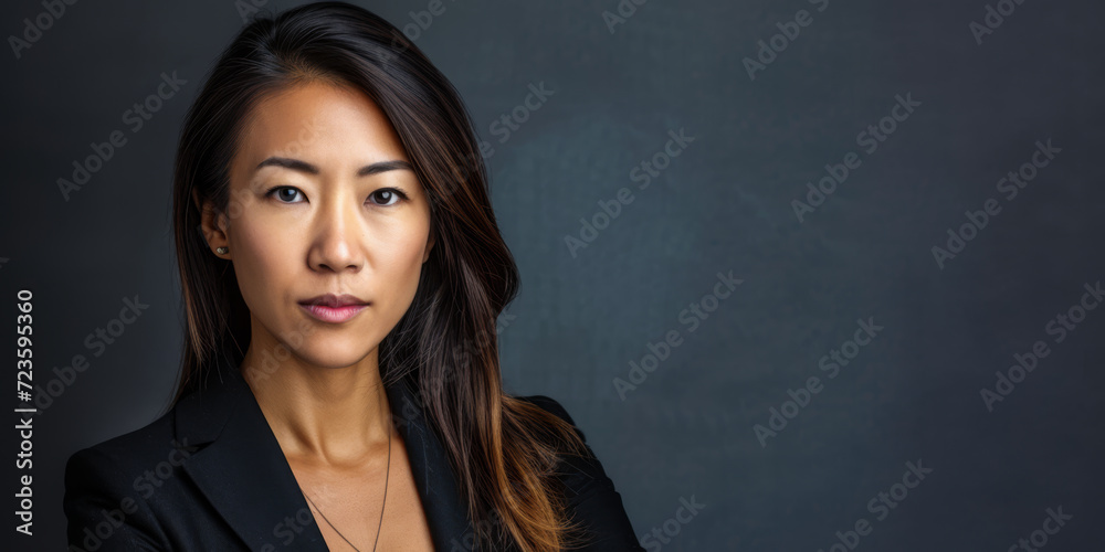 Young Asian businesswoman portrait with copy space for text background Young Asian businesswoman portrait with copy space for text background