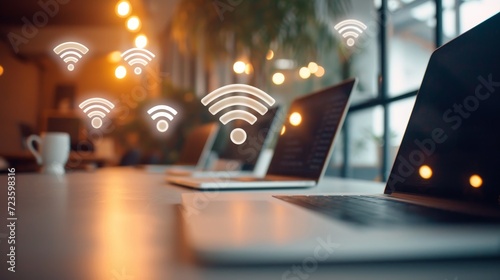Digital Interconnectivity: Wireless Networks Among Laptop Configurations photo