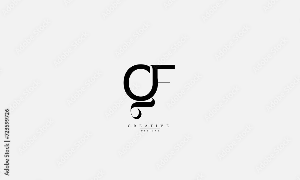 Alphabet letters Initials Monogram logo QF FQ Q F Alphabet letters Initials Monogram logo QF FQ Q F