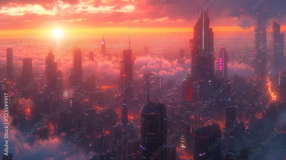 Fototapeta premium Futuristic Connection Hub: network, wireless, connection