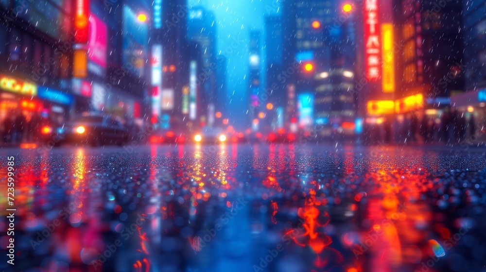 Obraz premium Glistening Urban Nightscape: glitter, bokeh, sparkle, glowing, backgrounds