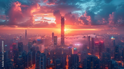 Futuristic Skyscraper Cityscape
